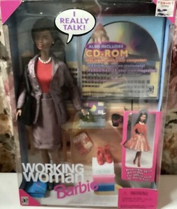 Vintage Working Woman Talking Barbie Doll African American 1999 Mattel 20549 NEW