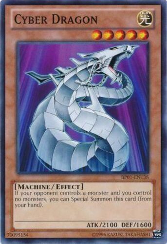 Cyber Dragon BP01-EN138 YuGiOh Battle Pack: Epic Dawn trading card — raw and PSA graded price guide