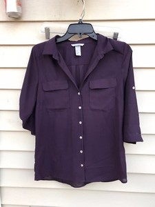 purple dress shirt womens
