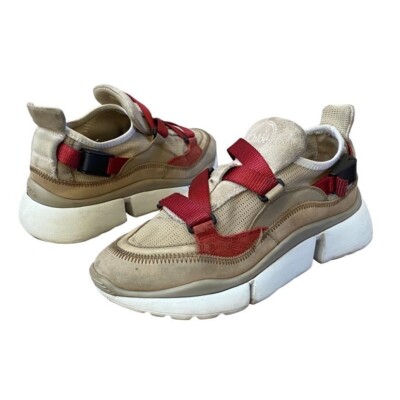 Chloe Sonnie Trainer Buckle Chunky Sneaker size 35 EU