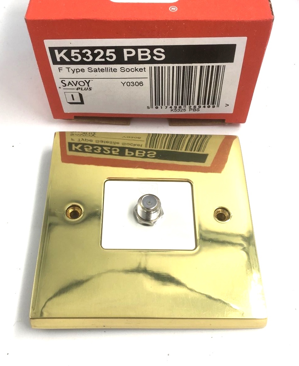 MK SAVOY PLUS F TYPE SATELLITE SOCKET K5325 PBS
