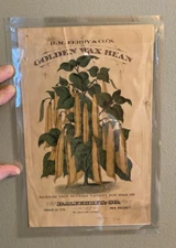 Antique D.M. Ferry & Co's Golden Wax Bean Advertising Sign Poster 10 CTS Detroit