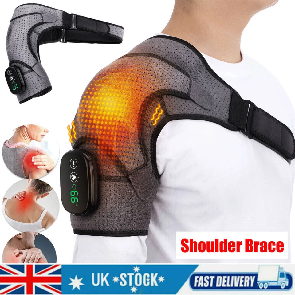 HAILICARE Heated Shoulder Brace Massage Rotator Cuff Support Compression Wrap Rechargeable