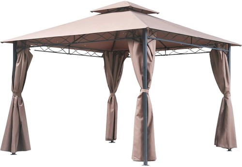 CHARMELEON Doppelstöckiger Grill-Pavillon 5x8 Fuß – Mit Seitenmarkise, Überdachung Für Terrasse & Garten