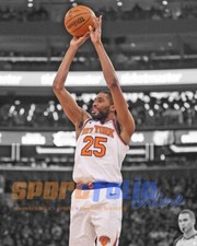 New York Knicks MIKAL BRIDGES Glossy 8x10 Photo Spotlight Basketball Print