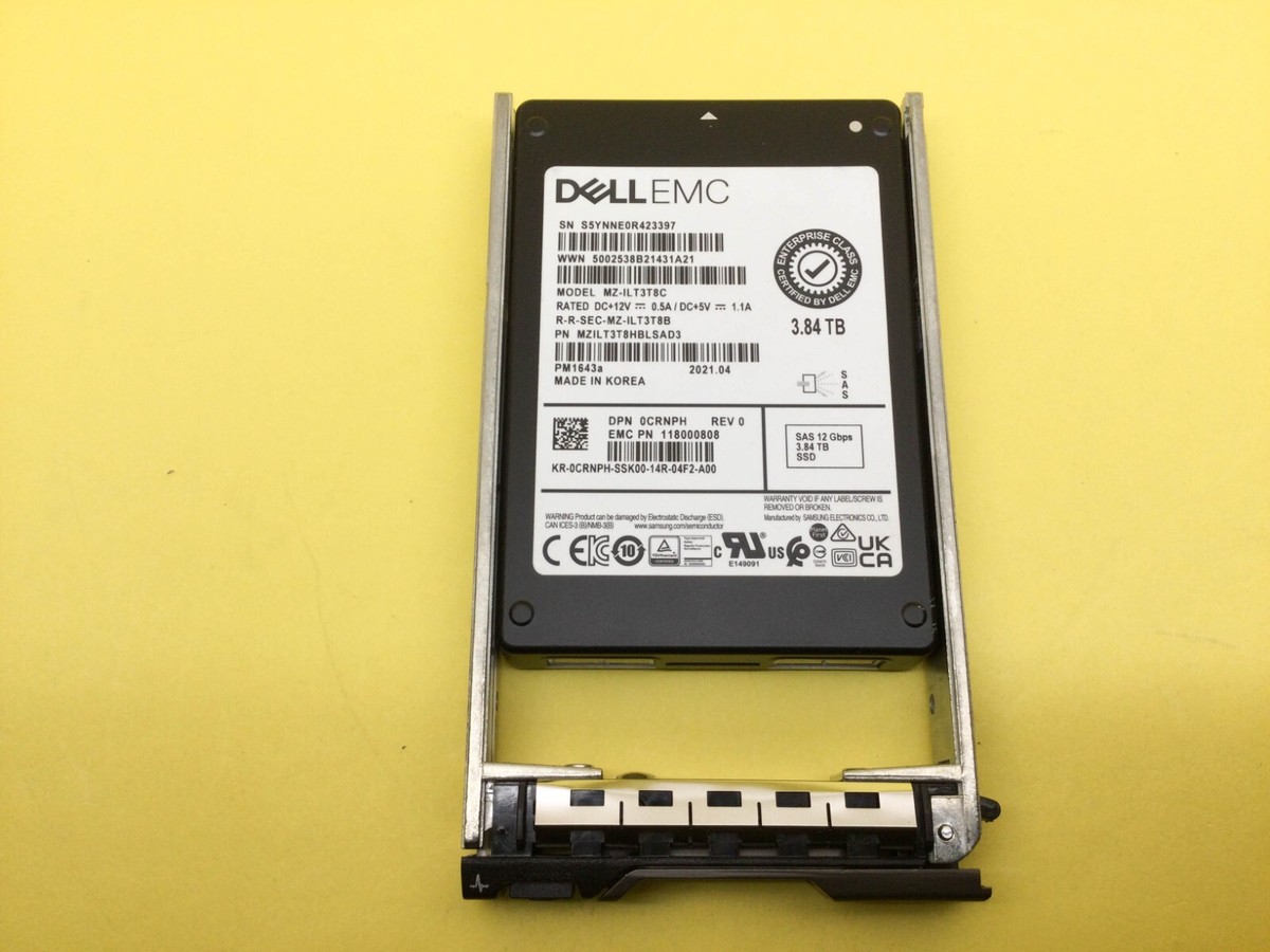 CRNPH Dell 3.84tb Sas-12gbps RI Tlc Advanced Format 512e 2.5in SSD