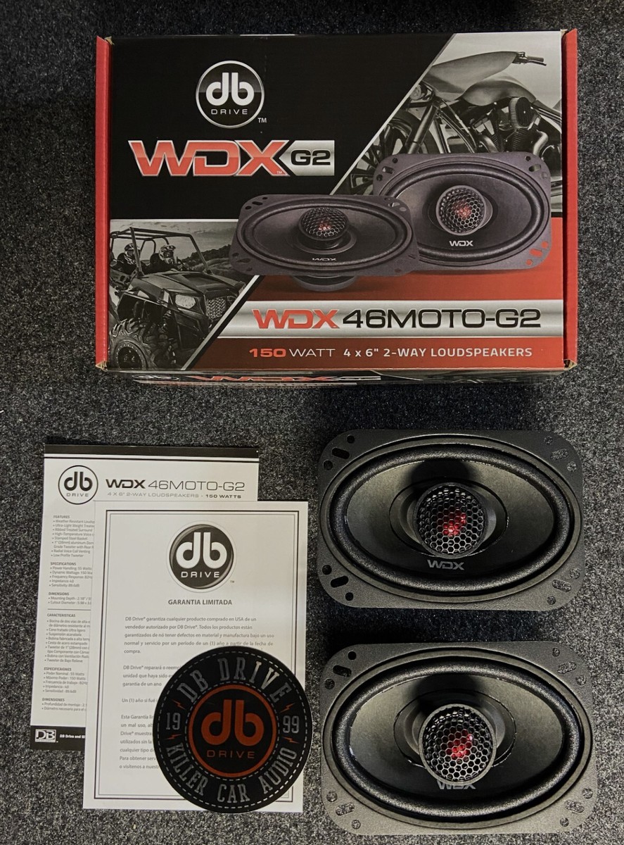 DB DRIVE WDX46MOTO-G2 4X6 2-WAY LOUDSPEAKERS 150 WATTS PEAK/55