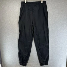 Vintage Apex Mens Windbreaker Pants Size Large Black Elastic Waist with Pockets