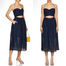 BNWT ZIMMERMANN Iris Cutout Halter Tie Midi Maxi Dress Size 1 AU/UK 8 10 US 4 6