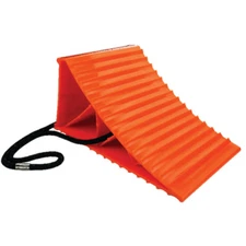 Seachoice Orange UV-Resistant Plastic Boat Trailer Wheel Chock with Rope