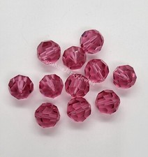 Swarovski Crystal Rose Faceted Round 5000 Beads; 10mm 6pc , 12mm or 14mm 4pc 