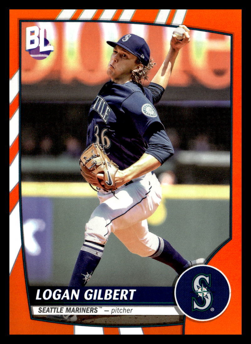 2023 Topps Big League #149 Logan Gilbert Seattle Mariners Electric Orange