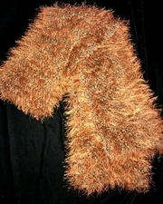 womens 65 inch long HAIRY THICK STRETCHY SCARF green one size fits most NICE CLE