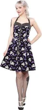 130683 Peggy Bare Bones Dress Sourpuss Skull Crossbones Bats Punk Goth Small
