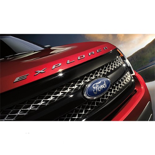 Ford Explorer 2011-2017 capucha deportiva emblema con letras gris grafito fabricante de equipos originales - Imagen 1 de 1