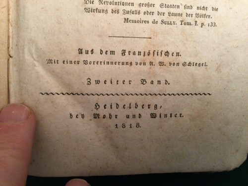 Betrachgungen uber die Franzosischen Revolution von Stael 1818 HC German Book - Picture 9 of 24