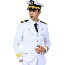 Uniforme militar de la Marina de los Estados Unidos traje de capitán de yate chaqueta soldados ropa militares