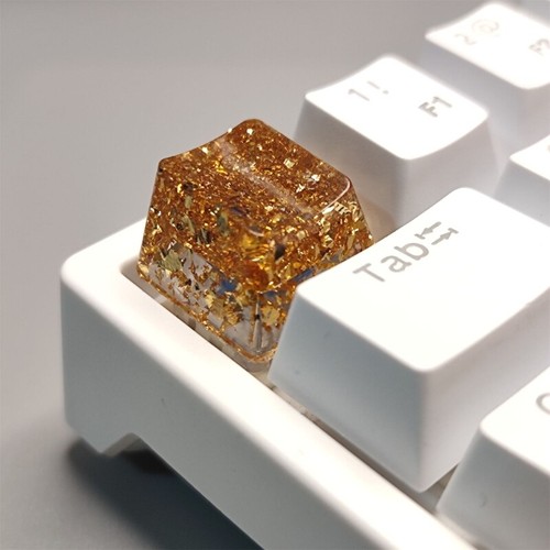 Elegant OEN Height Resin Keycap With Gold Foil Backlight For Mechanical Keyboard - Picture 7 of 8