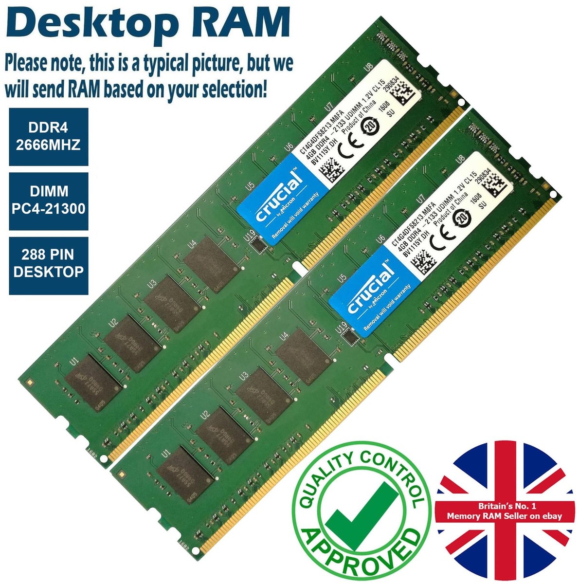 4GB 8GB 16GB 32GB Desktop Memory RAM DDR4 2666Mhz PC4-21300 Non