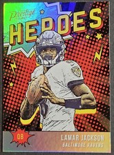 2020 Prestige Heroes Holo #HE-LJ Lamar Jackson Baltimore Ravens