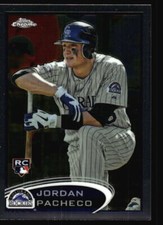 2012 Topps Chrome Jordan Pacheco Rookie #161 Colorado Rockies