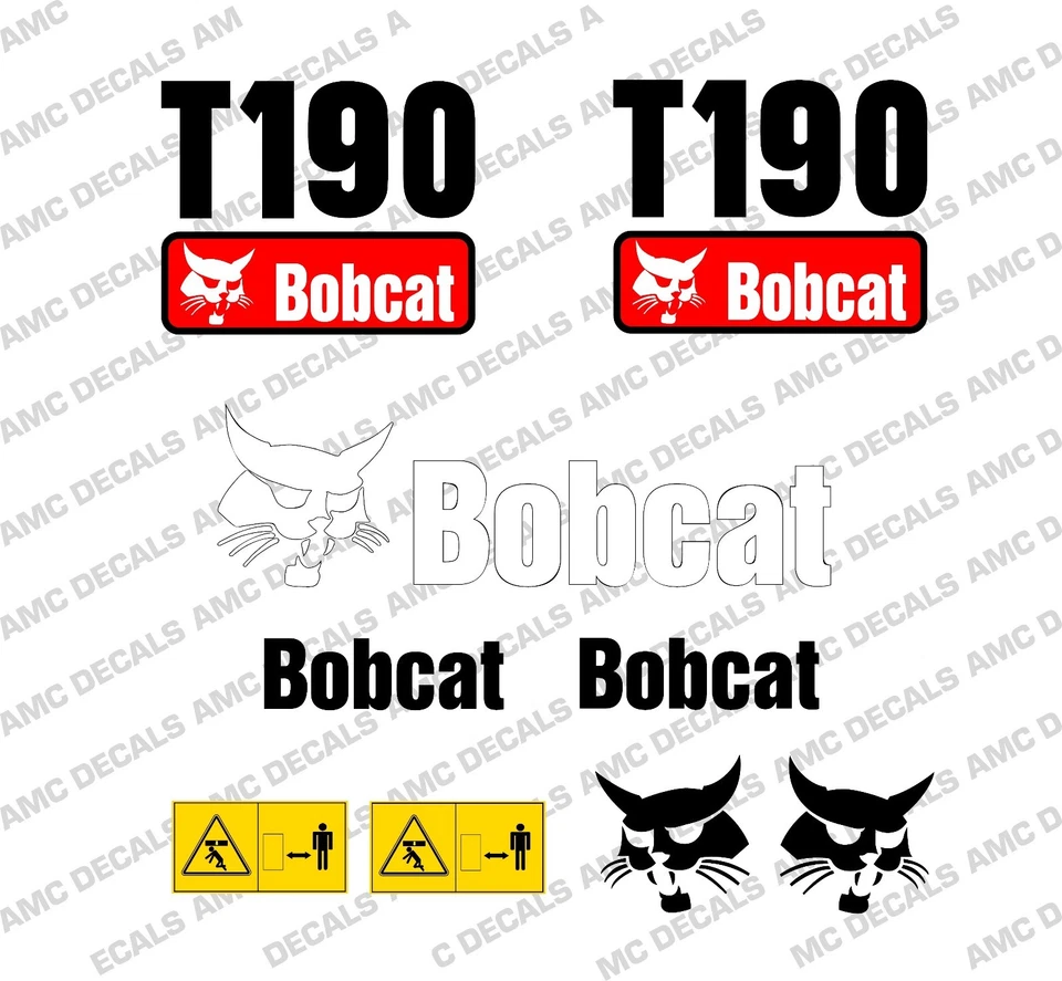BOBCAT T190 SKID STEER DEKORATIONSSTICKER SET - Bild 1 von 1