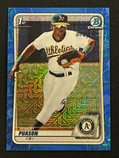ROBERT PUASON 2020 Bowman Chrome Prospects Mega Blue Refractor Ser. #'d 034/150