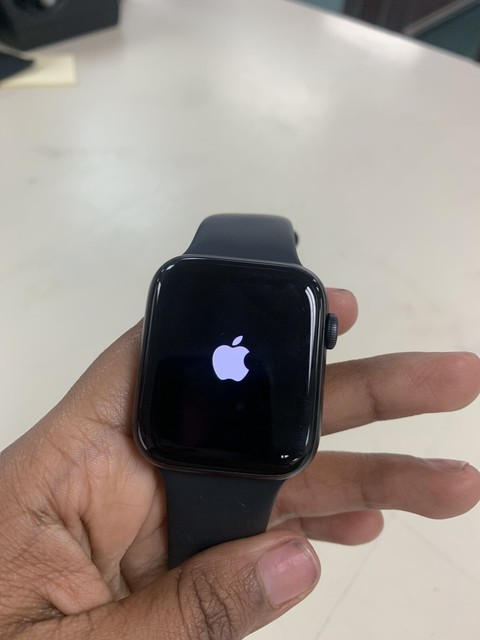 Apple Watch Series 6 44mm Space Gray Aluminum Case with Black Sport Band - Regular (GPS
