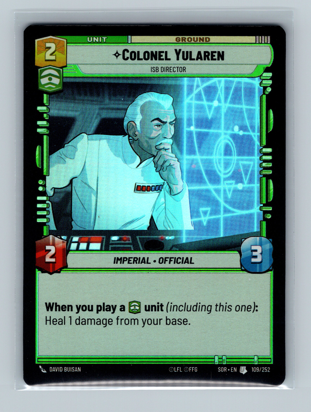 Star Wars Unlimited - FOIL - Colonel Yularen - (SOR) 109/252
