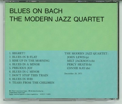 THE MODERN JAZZ QUARTET Blues On Bach JAPAN Audio CD AMCY