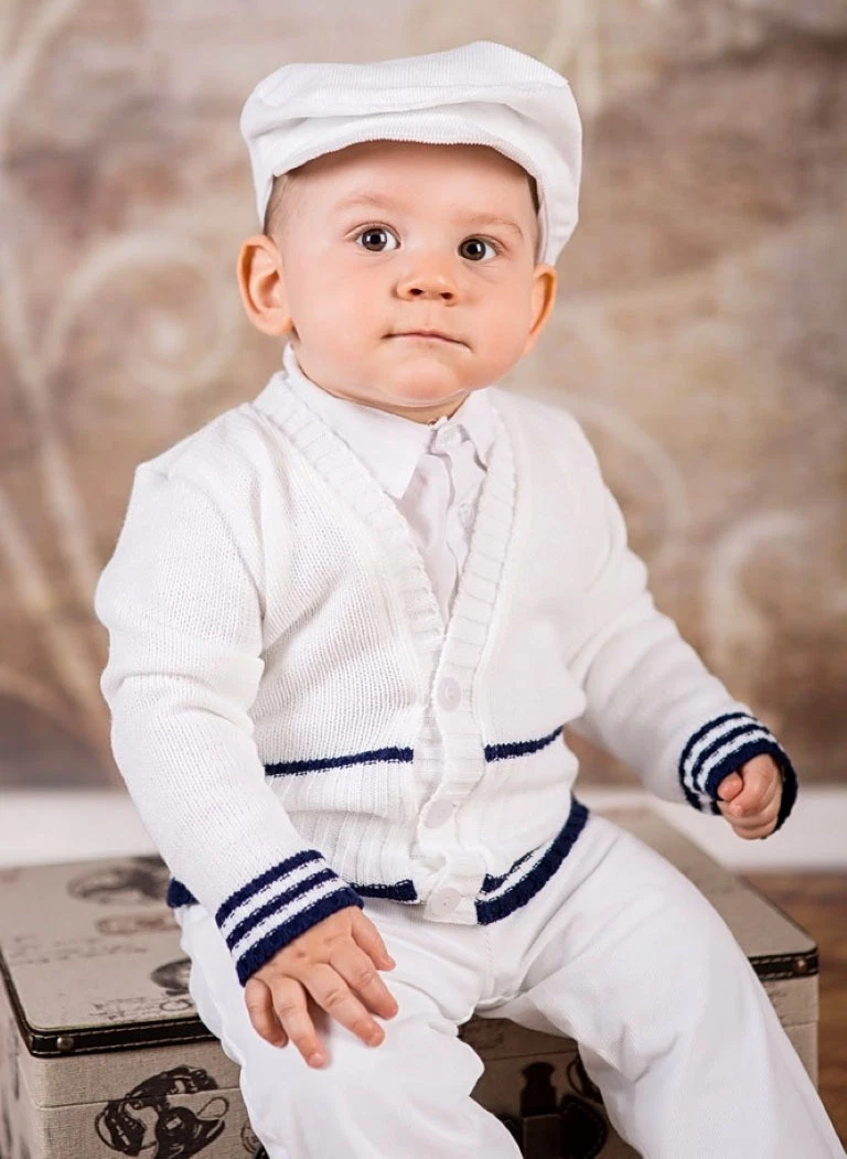 Baby boy white outfit 2025