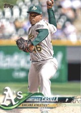 2018 Topps #509 Santiago Casilla Oakland Athletics