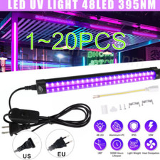 1-20PCS 48LED UV Light Bar Tube Blacklight Ultraviolet Lamp DJ Party Club US/EU