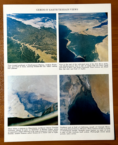 NASA 8x10 Photo Photograph Gemini IV Earth Terrain Views Gemini Space Mission - Picture 1 of 2