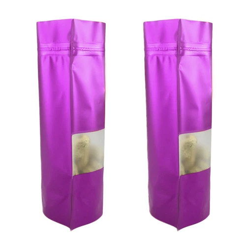 Purple Foil Bags Food Safe Mylar Baggies Smell Proof Stand Up Bag With Window - Picture 6 of 19