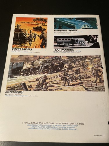 1973 Aurora Model Kit Hobby Catalog Original Prehistoric Scenes, Glow Kits - Picture 2 of 4
