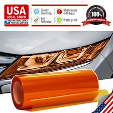 Amber Orange Headlight Taillight Fog Light Vinyl Sticker Tint Film Premium