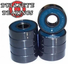 Set of 8 BULLSEYE Abec 7 Skateboard Bearings FREE SHIP