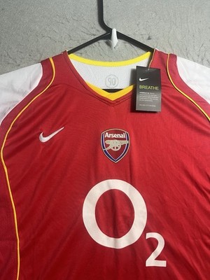 New Sz 2XL ARSENAL ENGLAND NIKE 2004-2005 HOME FOOTBALL SOCCER