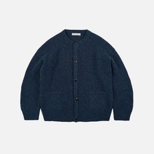 FrizmWORKS BRUSHED WOOL ROUND CARDIGAN/ INDIGO/ Cardigan/ S L/ Men