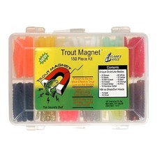 Trout Magnet Softbait and Jig Kit Assorted Colors, 150 Count