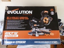 Evolution R185SMS-Li 185mm 18V Li-Ion EXT Cordless Mitre saw -BRAND NEW