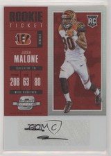 2017 Panini Contenders Optic Rookie Ticket Red Prizm 5/75 Josh Malone Auto x5u