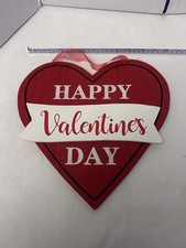 Valentine's Day Wall/Door Decoration Wooden Heart "Happy Valentines Day"