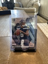 Jalen Milroe Rookie Silver Prizm RC | 2025 Panini Mosaic #322 Seattle Seahawks