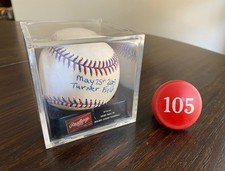 MLB Atlanta Braves BP Ball Caught + Acrylic Case + Original Turner Field Seat #