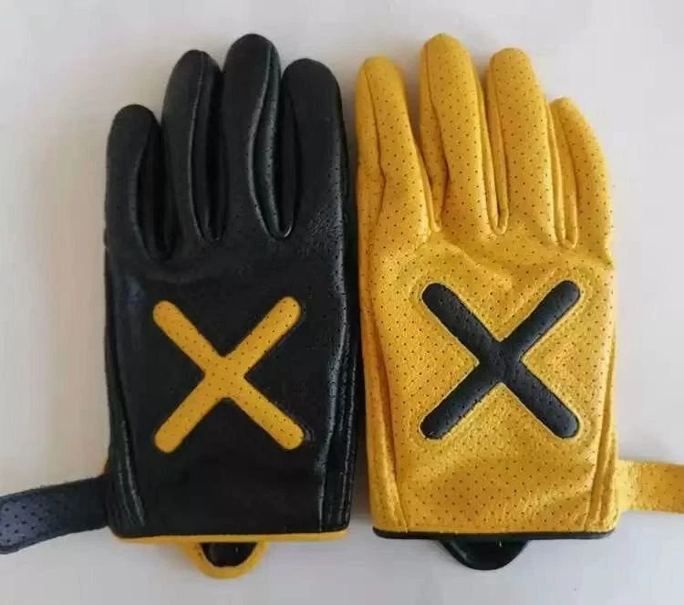 FOSITE Motorrad handschuhe Leder Vintage Chooper Street Fighter Bobber Gangster Style