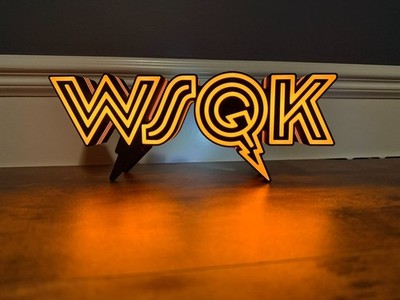 WSQK Inspired Radio LED Sign - Stranger Things Hawkins - 11'' Dimmable Light -5V 