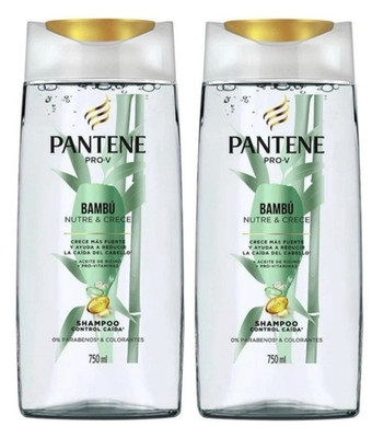 Pantene Bambu Shampoo 750ml Pack Of 2 Anticaida Growth Strength