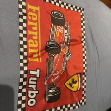 Vintage 1980s Scuderia Ferrari Racing Flag Banner Formula One F1 Vintage 1980s Scuderia Ferrari Racing Flag Banner Formula One F1
